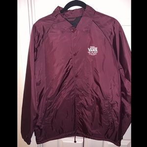 Burgundy Vans Windbreaker